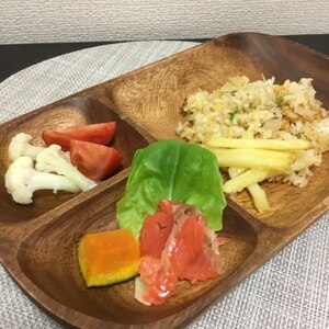 玉ねぎと卵のチャーハン